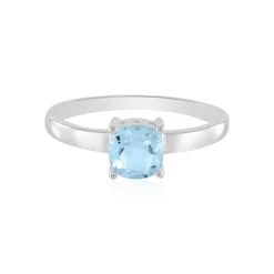 Himmelblauer Topas-Silberring