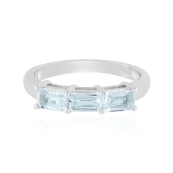 Himmelblauer Topas-Silberring