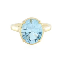 Himmelblauer Topas-Silberring