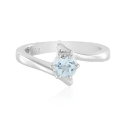 Himmelblauer Topas-Silberring