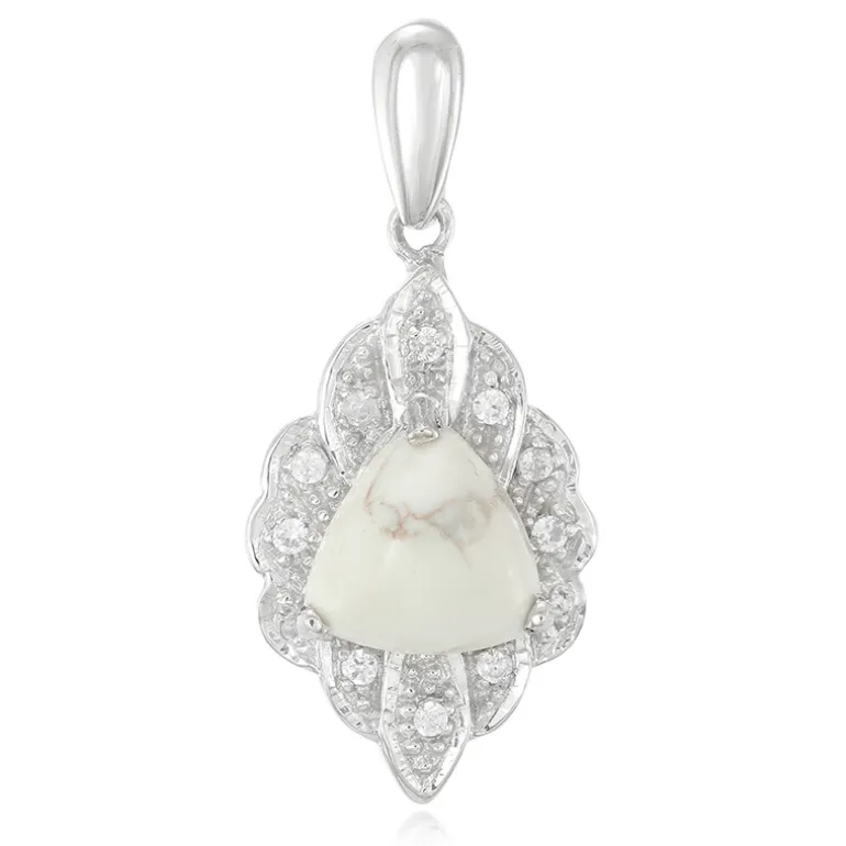 Howlith-Silberanhänger