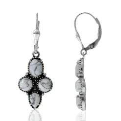 Howlith-Silberohrringe (Desert Chic)