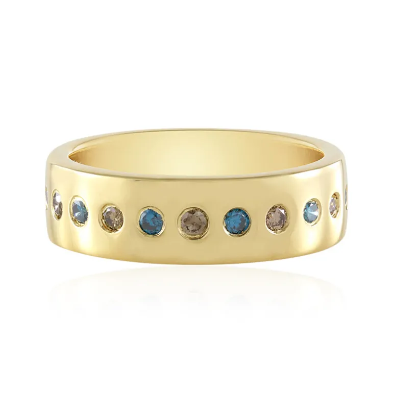 I2 Brillant-Silberring