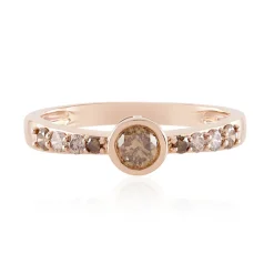 I2 Champagner-Brillant-Goldring (KM by Juwelo)