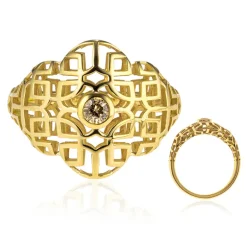 I1 Champagner-Brillant-Goldring (Ornaments by de Melo)