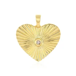 I3 Champagner-Brillant-Silberanhänger