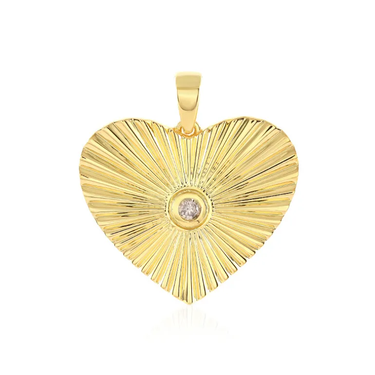 I3 Champagner-Brillant-Silberanhänger