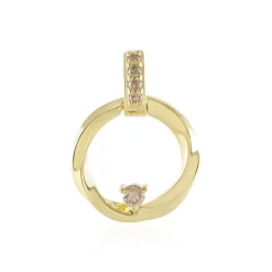 I3 Champagner-Brillant-Silberanhänger