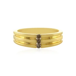 I4 Champagner-Brillant-Silberring