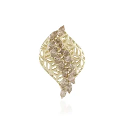 I2 Champagner-Diamant-Goldanhänger (Ornaments by de Melo)