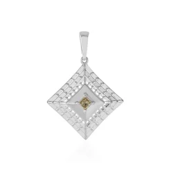 I2 Champagner-Diamant-Goldanhänger (Ornaments by de Melo)