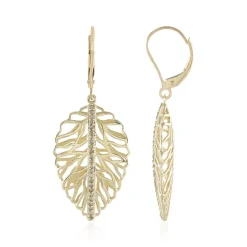 I2 Champagner-Diamant-Goldohrringe (Ornaments by de Melo)