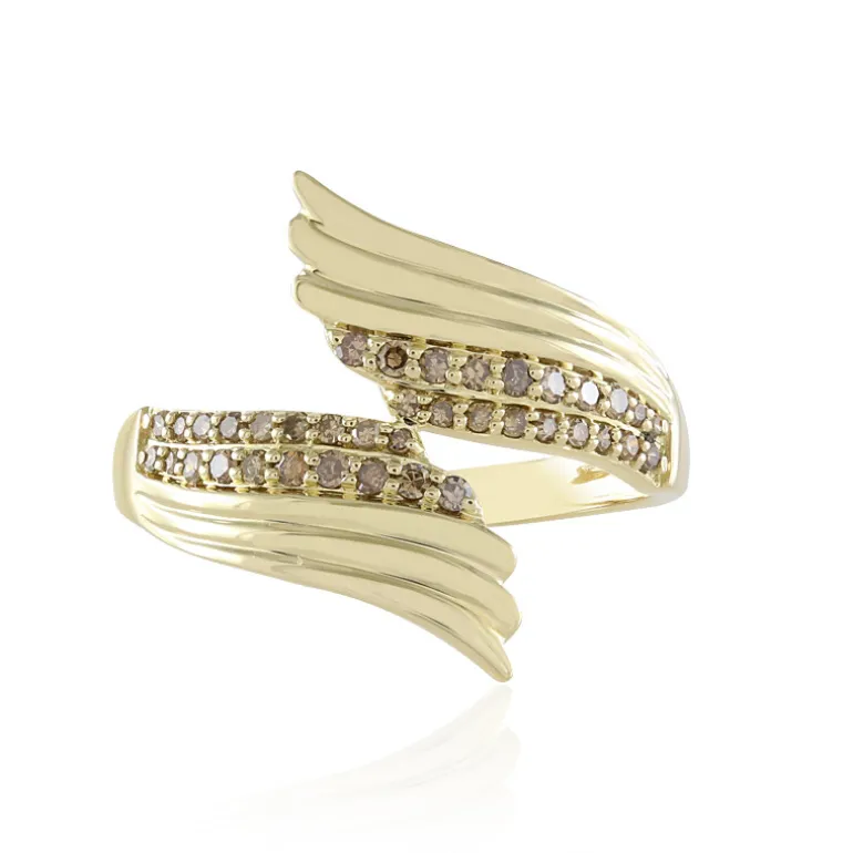 I2 Champagner-Diamant-Goldring (de Melo)