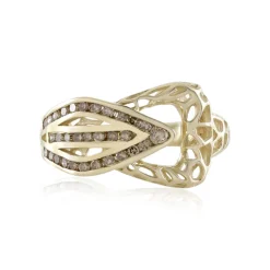 I2 Champagner-Diamant-Goldring (Ornaments by de Melo)