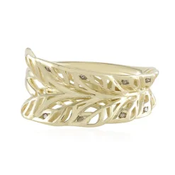 I2 Champagner-Diamant-Goldring (Ornaments by de Melo)