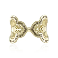 I2 Champagner-Diamant-Goldring (Ornaments by de Melo)