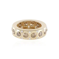 I3 Champagner-Diamant-Goldring (de Melo)