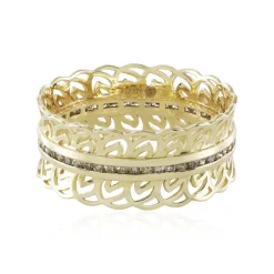I2 Champagner-Diamant-Goldring (Ornaments by de Melo)