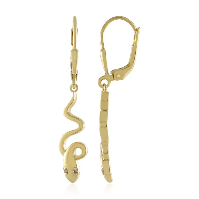 I3 Champagner-Diamant-Silberohrringe