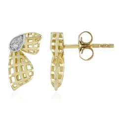 I1 (I) Diamant-Goldohrringe (Ornaments by de Melo)