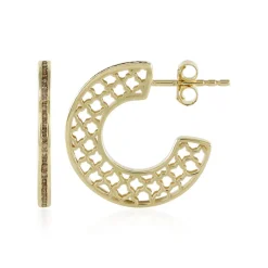 I1 Schokoladen-Brant-Goldohrringe (Ornaments by de Melo)