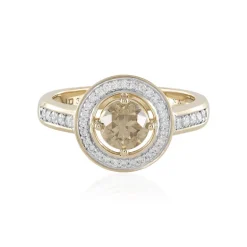 I2 Schokoladen-Brillant-Goldring (SUHANA)