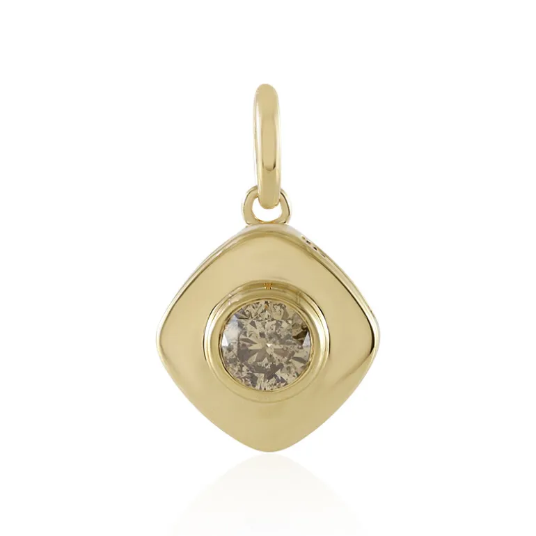 I2 Schokoladen-Brillant-Goldanhänger