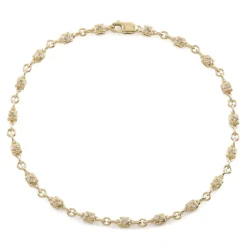 I2 Schokoladen-Brillant-Goldarmband