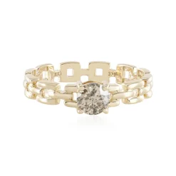 I2 Schokoladen-Brillant-Goldring