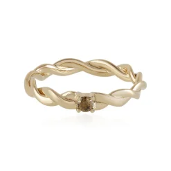 I1 Schokoladen-Brillant-Goldring