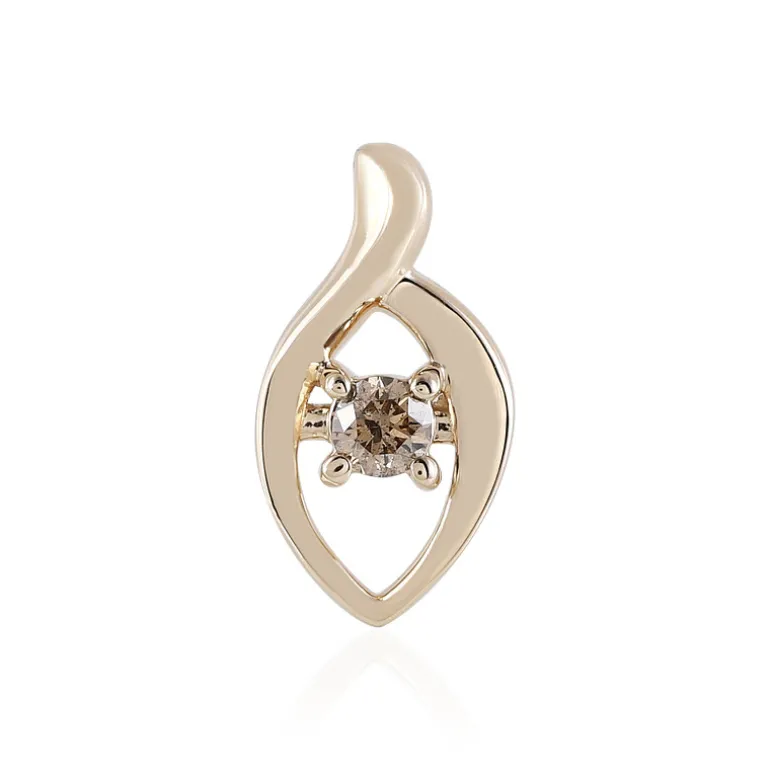 I1 Schokoladen-Brillant-Goldanhänger
