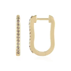 I2 Schokoladen-Brillant-Silberohrringe