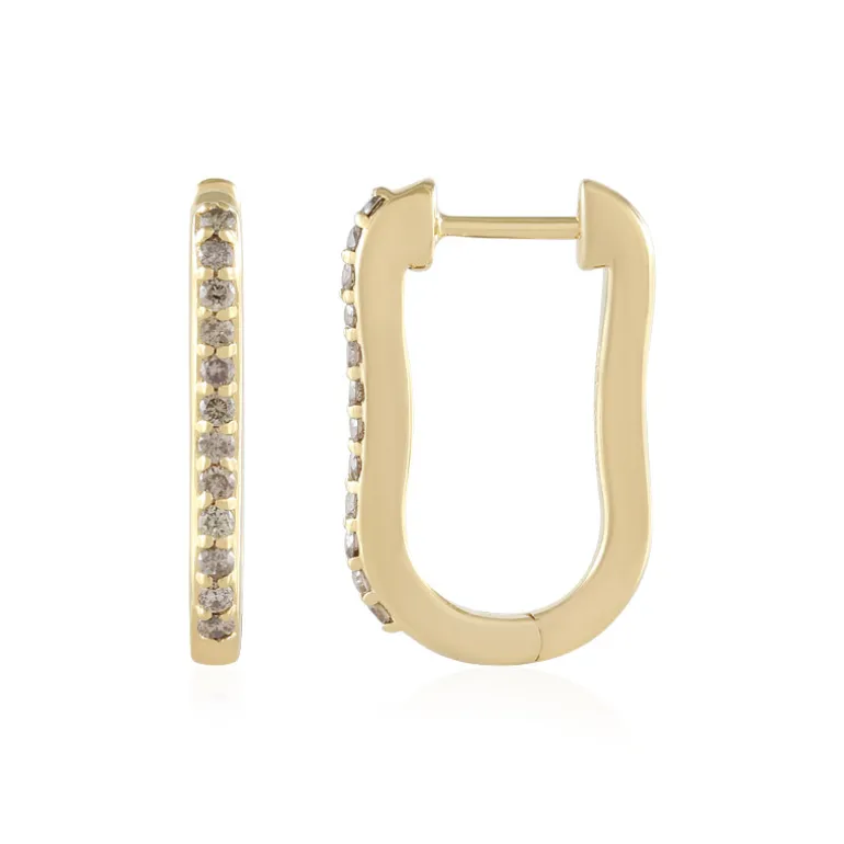 I2 Schokoladen-Brillant-Silberohrringe