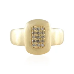 I2 Schokoladen-Brillant-Silberring