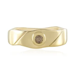 I2 Schokoladen-Brillant-Silberring