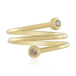 I2 Schokoladen-Brillant-Silberring