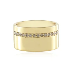 I2 Schokoladen-Brillant-Silberring