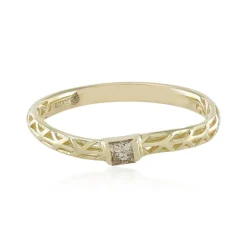 I2 Schokoladen-Diamant-Goldring (Ornaments by de Melo)