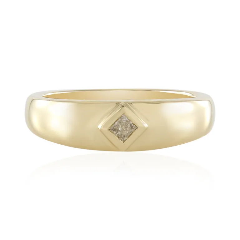 I3 Schokoladen-Diamant-Silberring