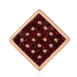 Indischer Granat-Silberanhänger