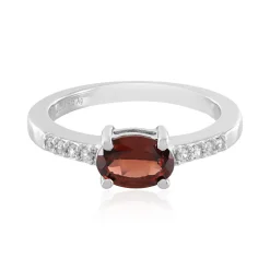 Indischer Granat-Silberring