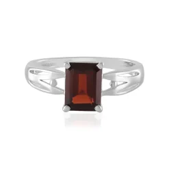 Indischer Granat-Silberring