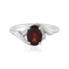 Indischer Granat-Silberring