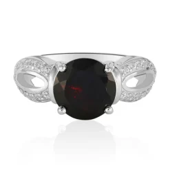 Indischer Granat-Silberring