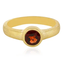 Indischer Granat-Silberring