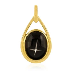 Indischer Stern-Diopsid-Goldanhänger