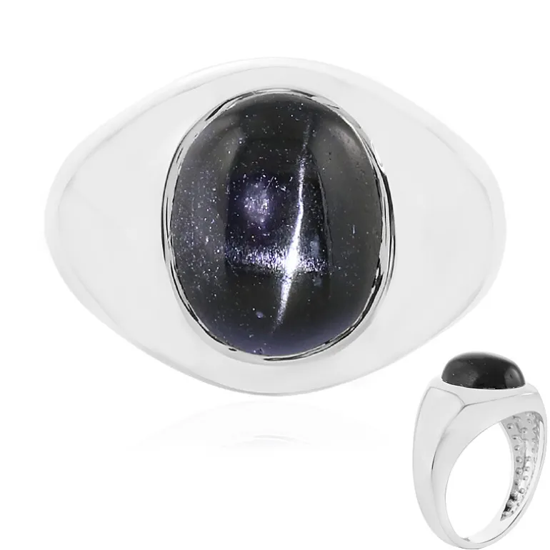 Indischer Stern-Diopsid-Silberring