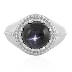 Indischer Stern-Diopsid-Silberring