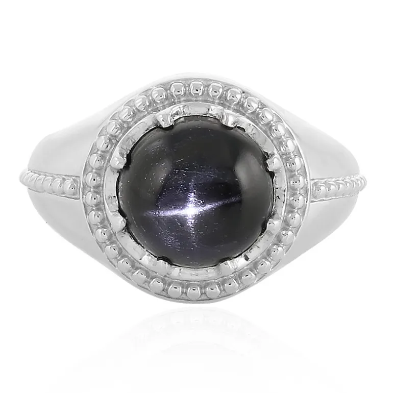 Indischer Stern-Diopsid-Silberring