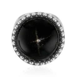 Indischer Stern-Diopsid-Silberanhänger